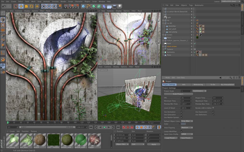 Cinema 4D Screenshot für Fotografen Visualize 3D Rendering