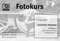 Geschenkgutschein Fotokurs - Geschenk für Fotografen - *fotowissen