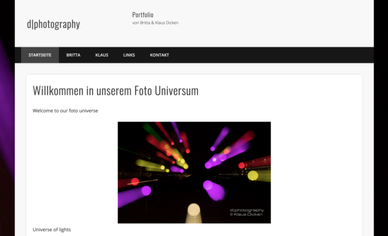 Die eigene Homepage als Fotogalerie. Einfach eigene Foto Homepage erstellen. 