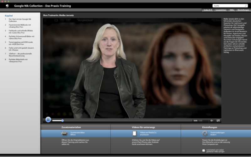 DVD Video Training Google Nik Collection mit Trainerin Maike Jarsetz