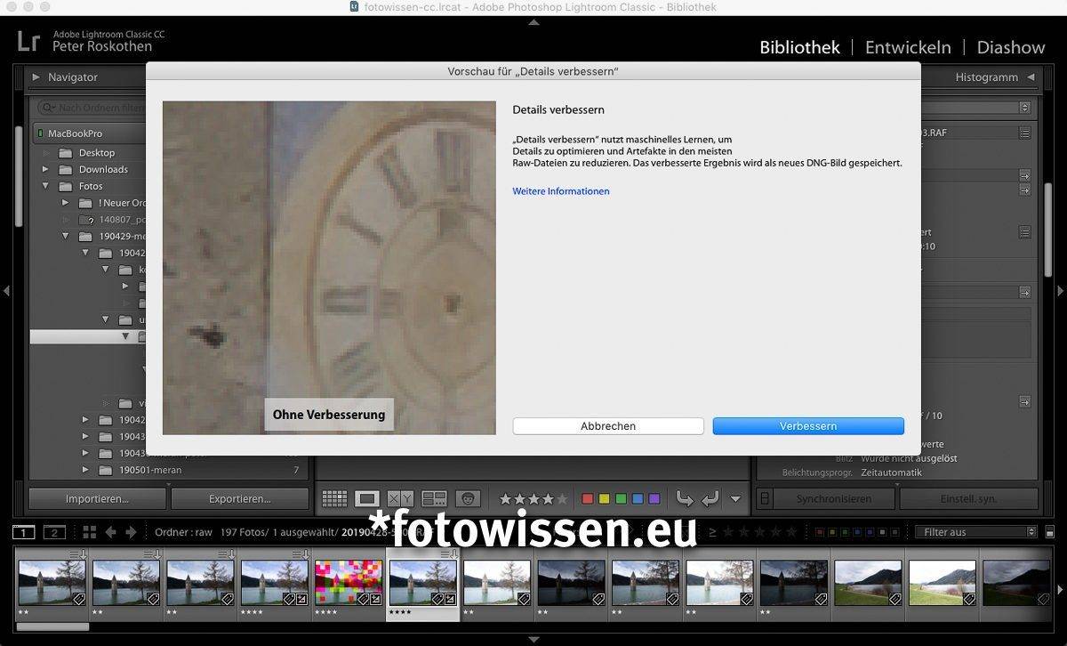 Lightroom Wandlung ins DNG per