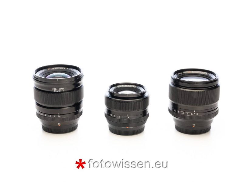 Fujifilm Objektiv Trinität XF16mm F1.4, XF35mm F1.4, XF56mm F1.2 Fujifilm Trinität XF16mm F1.4, XF35mm F1.4, XF56mm F1.2