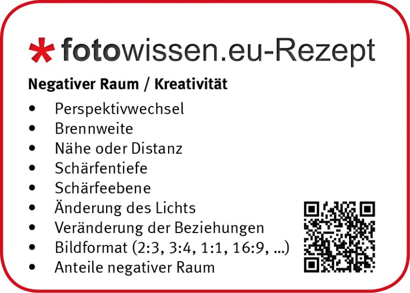 *fotowissen-Rezept - Negativer Raum, Kreativität in der Fotografie