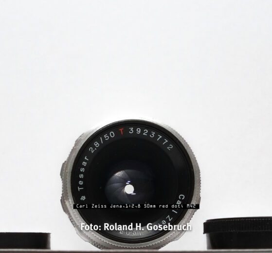 Carl Zeiss Jena,1:2,8 50mm red dot; M42