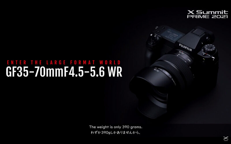 GF35-70mm F4.5-5.6, Gewicht 390 Gramm GF35-70mm F4.5-5.6, Gewicht 390 Gramm