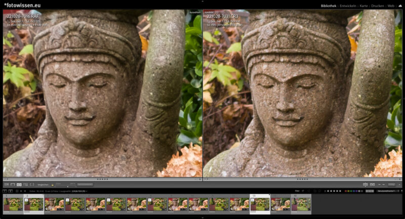 Dateilvergleich Fujifilm X-H2 versus Canon R5