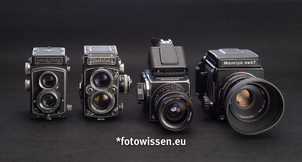 Mit der Mittelformatkamera analog fotografieren 4 Kameras