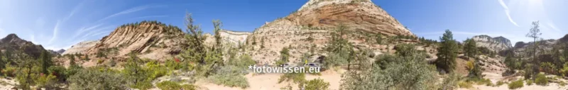 360 Grad Panormaaufnahme im Zion Nationalpark USA 20111017_5075_pano