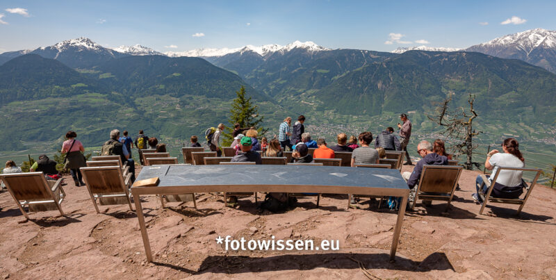 Panoramatafel Bergwelt Knottnkino Südtirol