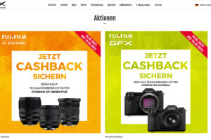 Fujifilm Angebote Cashback Objektive und Kamera