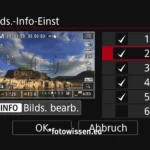 Canon R5 Mark II Bildschirm Info Einstellungen
