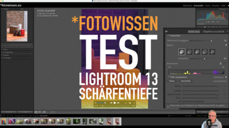 Adobe Lightroom Classic 13 im Test Objektivunschärfe / Schärfentiefe