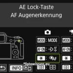 Canon R5 Mark II AE Lock Taste
