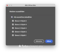 Übergabe des Fotos an Silver Efex 8 Übergabe des Fotos an Silver Efex 8.