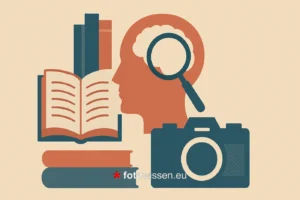 Lesen, Denken, Fotografieren – Eine stille Verbindung in bewegter Zeit. Bild: KI generiert für *fotowissen.