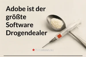 Adobe ist der größte Drogendealer. Bild: Ki generiert für *fotowissen.