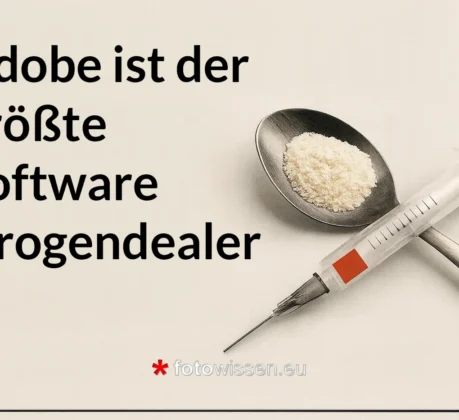 Adobe ist der größte Drogendealer. Bild: Ki generiert für *fotowissen.