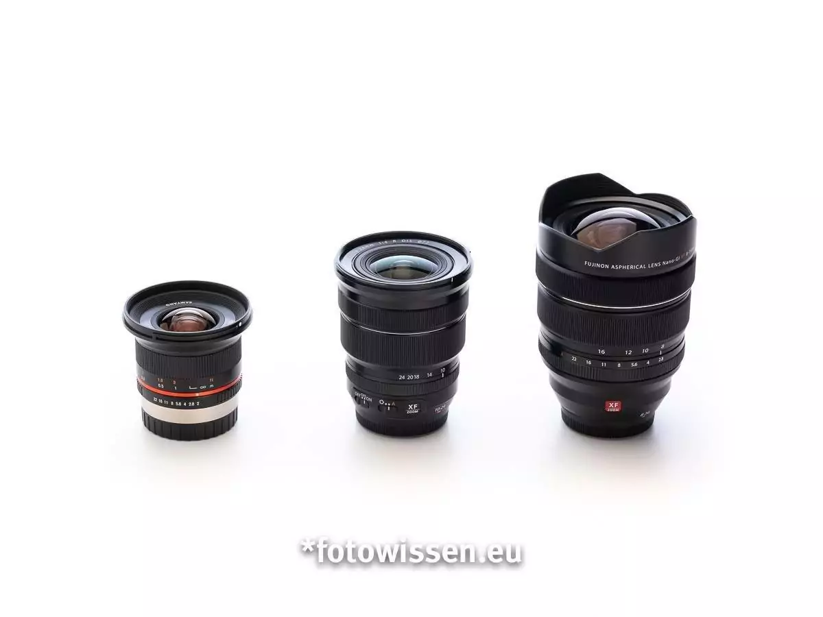 Samyang 12mm F2, Fujifilm XF 10-24mm F4, Fujifilm XF 8-16mm F2.8