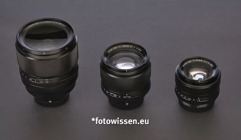 Vergleich Fujifilm XF50mm F1.0 R WR, XF56mm F1.2, XF35mm F1.4 Vergleich Fujifilm XF50mm F1.0 R WR, XF56mm F1.2, XF35mm F1.4