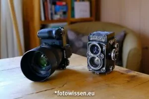 Mittelformatkameras GFX 100S und Rolleiflex