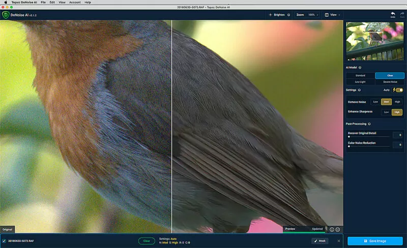 Topaz DeNoise AI entrauscht Fotos mit künstlicher Intelligenz