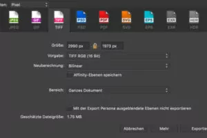 Dateiformat Bilder JPG TIF DNG RAW