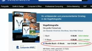 Buch Vogelfotografie kaufen als Hardcover plus PDF