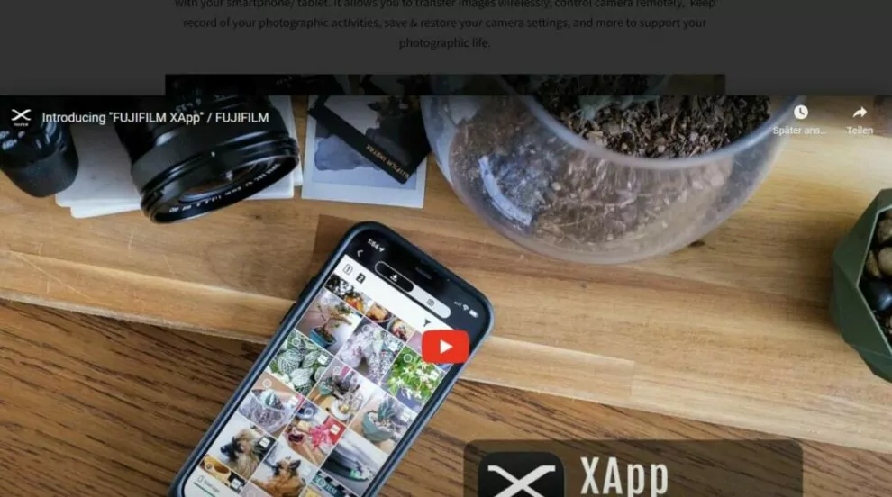 Fujifilm X-App für einfache Kamerabedienung